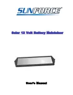 Sunforce Solar 12 Volt Battery Maintainer User Manual preview