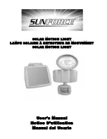 Sunforce SOLAR MOTION LIGHT User Manual preview