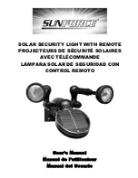 Sunforce SOLAR SECURITY LIGHT WITH REMOTE User Manual preview