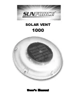 Sunforce SOLAR VENT 1000 User Manual предпросмотр