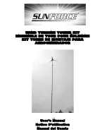 Sunforce WIND TURBINE TOWER KIT User Manual предпросмотр