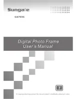 Sungale CA703C User Manual предпросмотр