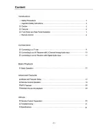 Preview for 2 page of Sungale HTS-2006 User Manual