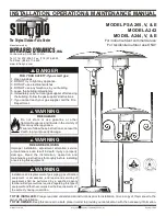 Preview for 1 page of SunGlo A242 Installation, Operation And Maintanance Manual