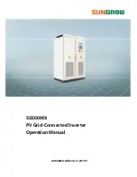 Предварительный просмотр 1 страницы Sungrow SG500MX Operation Manual