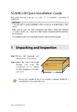 Sungrow SG60KU-M Quick Installation Manual предпросмотр