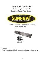 Sunheat WL15BTS-B Safety Instructions And Operation Manual preview