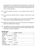 Preview for 4 page of Sunheat WL15BTS-B Safety Instructions And Operation Manual