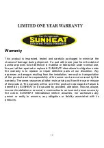 Preview for 11 page of Sunheat WL15BTS-B Safety Instructions And Operation Manual