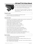 Sunhope ECO Spot ES-70 User Manual preview