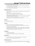 Preview for 2 page of Sunhope ECO Spot User Manual