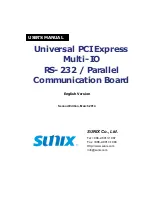 Preview for 1 page of Sunix Universal PCI Express
Multi-IO
RS-232 / Parallel
Communication Board User Manual