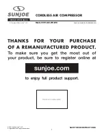 sunjoe 24V-AJC-LTX-RM Operator'S Manual preview