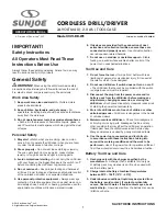 Preview for 1 page of sunjoe 24V-DD-LTE Operator'S Manual