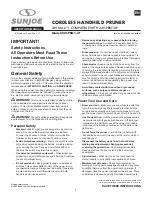 Preview for 1 page of sunjoe 24V-PRN1-CT Operator'S Manual