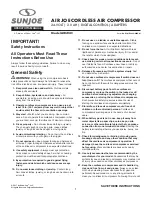 sunjoe AIR JOE AIRJ24C Operator'S Manual preview