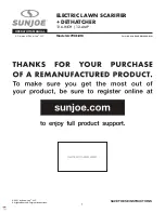 Preview for 1 page of sunjoe AJ798E-RM Operator'S Manual