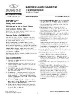 Preview for 2 page of sunjoe AJ805E-RM Operator'S Manual