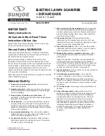 Preview for 1 page of sunjoe AJ805E Operator'S Manual