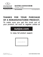 sunjoe MJ400E-RM Operator'S Manual preview