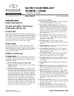 Preview for 1 page of sunjoe SB601E Operator'S Manual