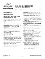 Preview for 1 page of sunjoe SJ1440SG Operator'S Manual