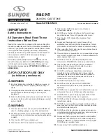 sunjoe SJFP28-STN-CS Operator'S Manual preview