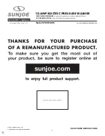 sunjoe SPX201E-RM Operator'S Manual preview