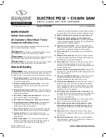 sunjoe SWJ805E Operator'S Manual preview