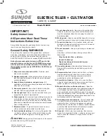 Preview for 1 page of sunjoe TJ600E Operator'S Manual