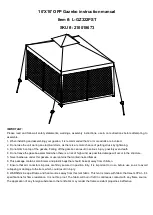 Preview for 1 page of Sunjoy 10'X10' OPP Gazebo L-GZ322PST Instruction Manual