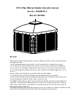 Sunjoy 10'x12' Bay Window Gazebo Instruction Manual preview