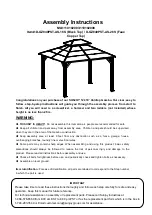 Sunjoy 110102003 Assembly Instructions Manual предпросмотр