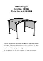 Preview for 1 page of Sunjoy 800925 Manual