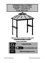 Предварительный просмотр 1 страницы Sunjoy 810410415 Assembly Instruction Manual