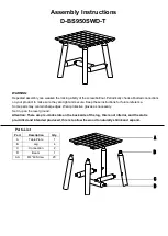 Preview for 1 page of Sunjoy D-BS950SWD-T Assembly Instructions