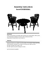 Preview for 1 page of Sunjoy D-BS958SAL Assembly Instructions Manual