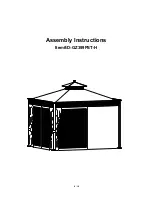 Предварительный просмотр 1 страницы Sunjoy D-GZ399PST-H Assembly Instructions Manual