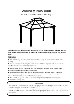 Sunjoy D-GZ841PST-E Assembly Instructions Manual предпросмотр