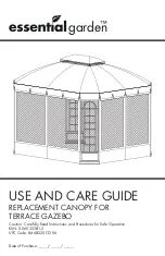 Sunjoy Essential Garden L-GZ454PST Use And Care Manual preview