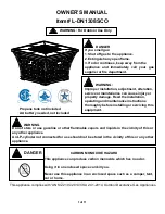 Предварительный просмотр 1 страницы Sunjoy Fant L-DN1308SCO Owner'S Manual