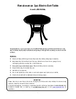 Preview for 1 page of Sunjoy L-BS692SAL Warnings & Assembly Instructions