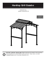 Sunjoy L-GG030PST-B Hardtop Grill Gazebo Manual предпросмотр