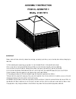 Preview for 1 page of Sunjoy L-GZ098PST-1 Assembly Instructions