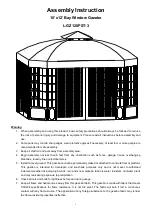 Sunjoy L-GZ120PST-3 Assembly Instruction Manual предпросмотр