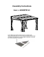 Sunjoy L-GZ605PST-A1 Assembly Instructions Manual предпросмотр