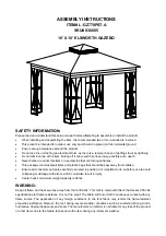 Preview for 1 page of Sunjoy L-GZ778PST-A Assembly Instructions Manual