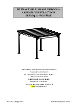 Sunjoy L-PG155PST Assembly Instruction Manual preview