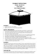 Preview for 2 page of Sunjoy MALIBU 10'X12' GAZEBO Assembly Instructions Manual