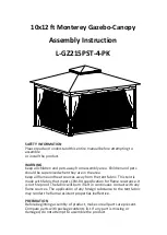 Предварительный просмотр 1 страницы Sunjoy Monterey L-GZ215PST-4-PK Assembly Instruction Manual